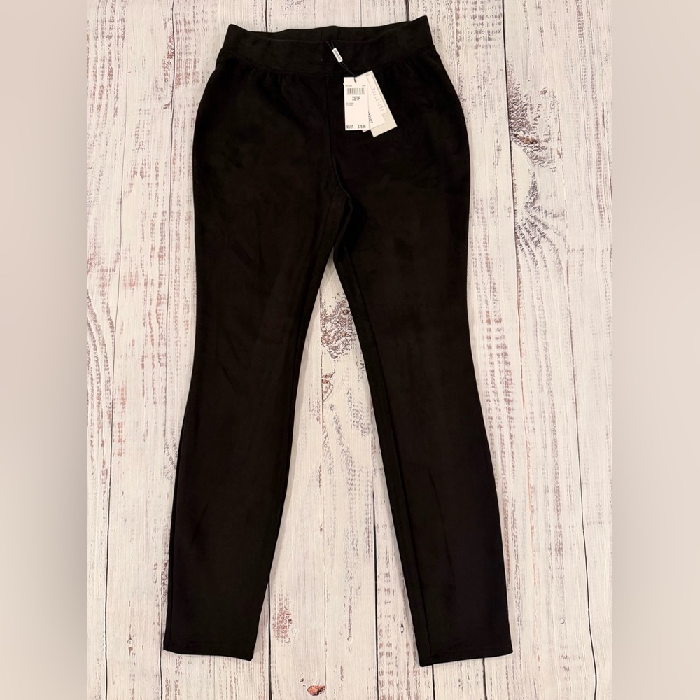 NWT Jason Wu Women’s XS Faux Leather Suede Pull On Pants Black Buttery Soft NEW